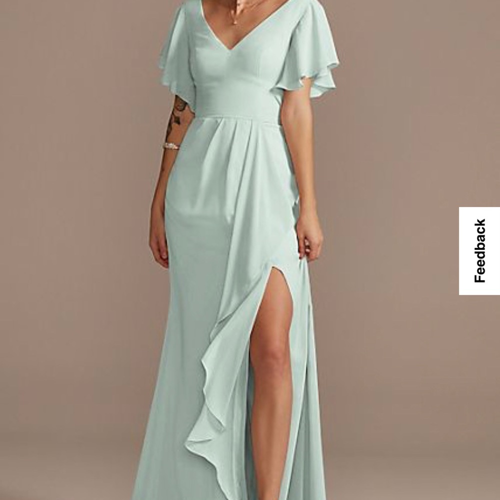 David’s bridal celebrate FLUTTER SLEEVE CASCADE
F20320 bridesmaid dress